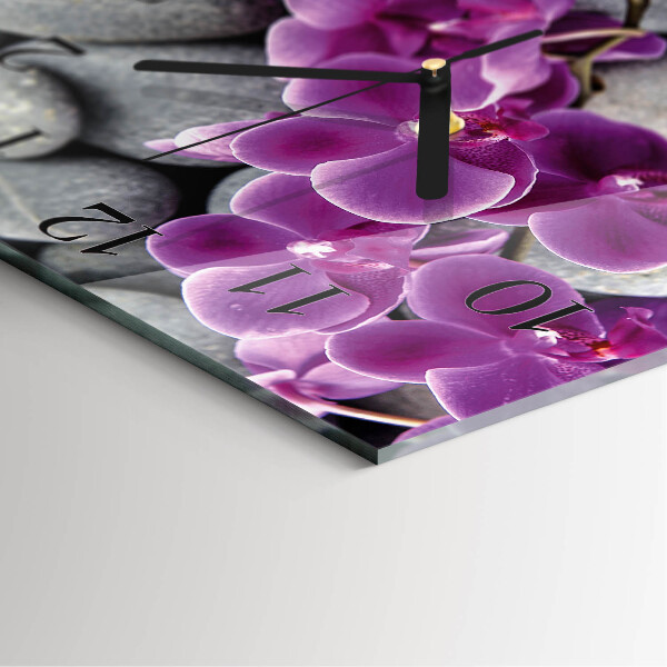 Orologio quadrato Pietre per orchidee
