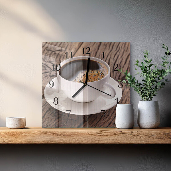 Orologio quadrato Caffè