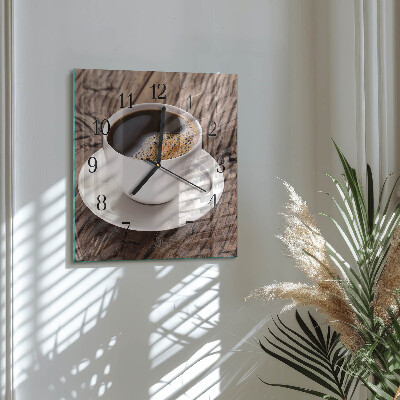 Orologio quadrato Caffè