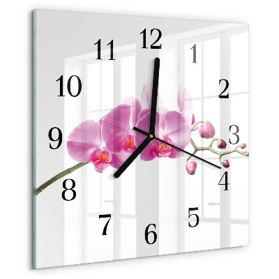 Orologio quadrato Orchidea
