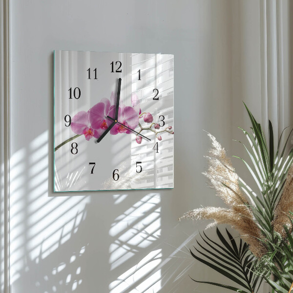 Orologio quadrato Orchidea