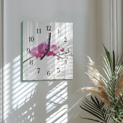 Orologio quadrato Orchidea