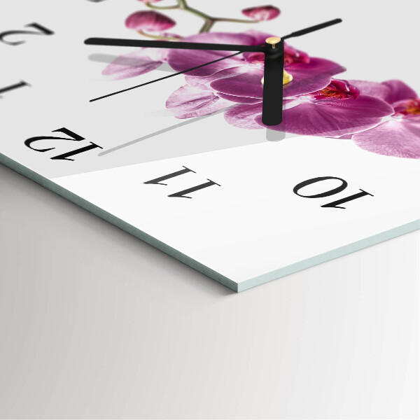Orologio quadrato Orchidea