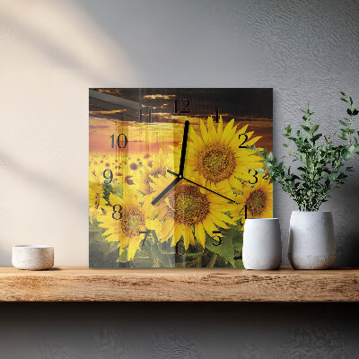 Orologio quadrato Girasoli