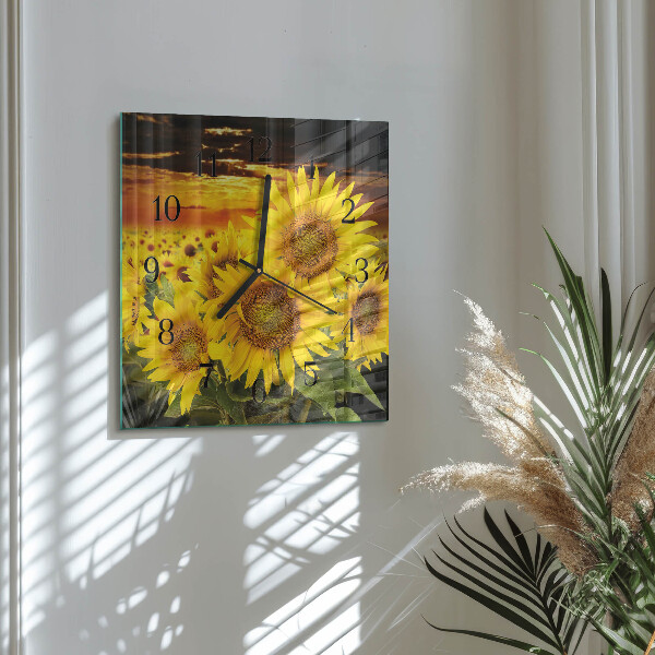 Orologio quadrato Girasoli