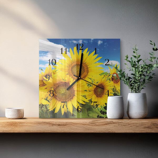 Orologio quadrato Girasoli