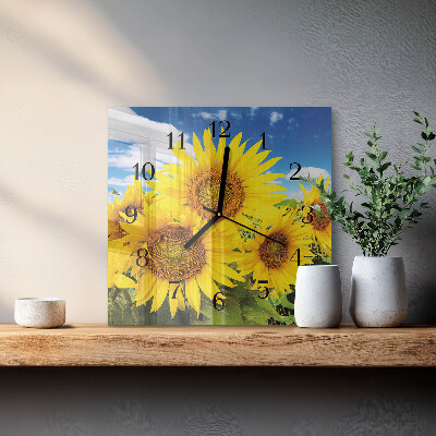 Orologio quadrato Girasoli