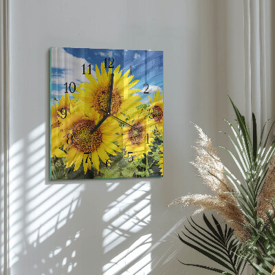 Orologio quadrato Girasoli