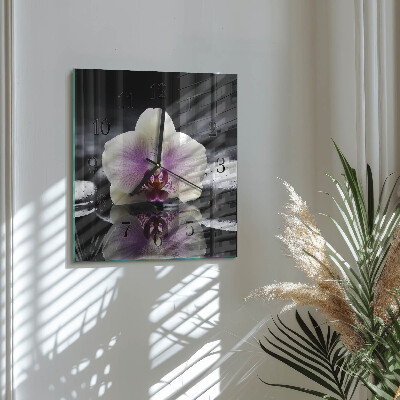 Orologio quadrato Orchidea
