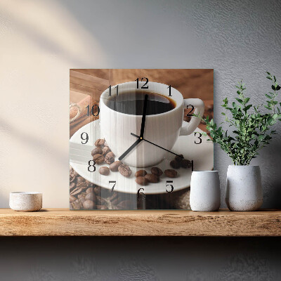 Orologio quadrato Caffè