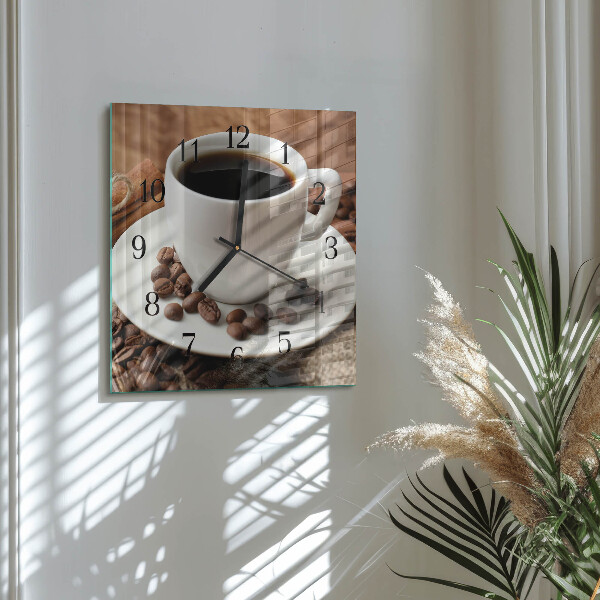 Orologio quadrato Caffè