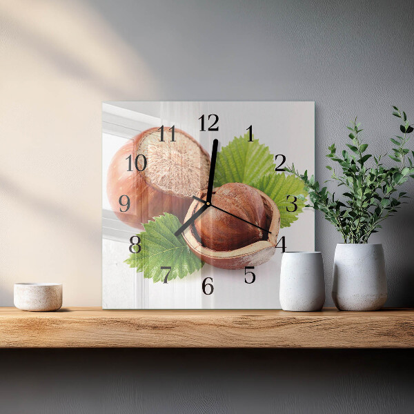 Orologio quadrato Nocciole