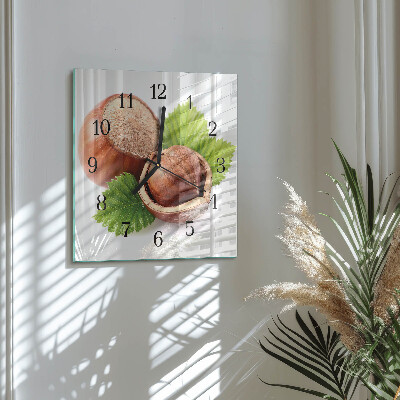 Orologio quadrato Nocciole