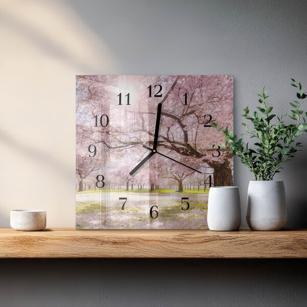 Orologio quadrato Alberi di ciliegio