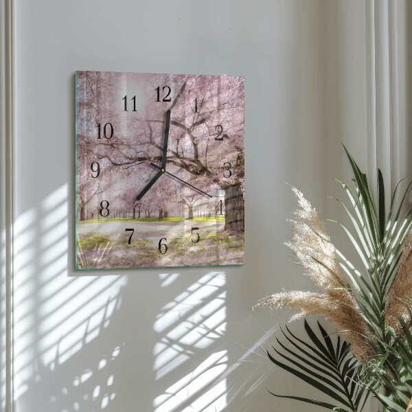 Orologio quadrato Alberi di ciliegio