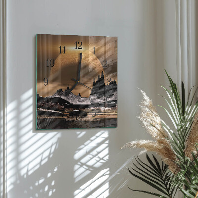 Orologio quadrato Montagne