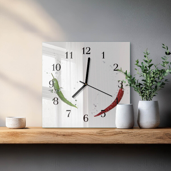 Orologio quadrato peperoncini