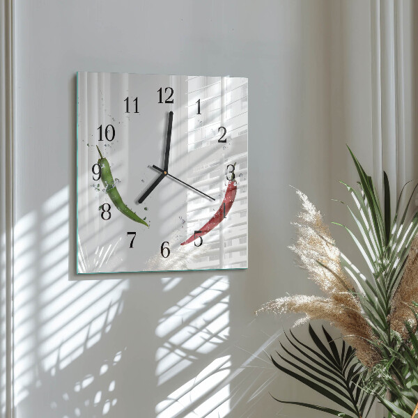 Orologio quadrato peperoncini