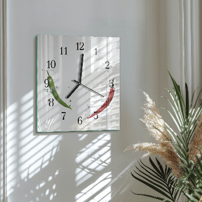 Orologio quadrato peperoncini