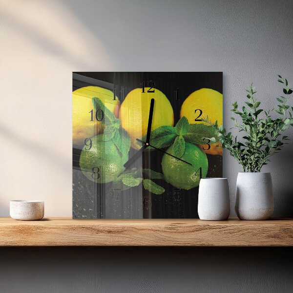 Orologio quadrato limoni