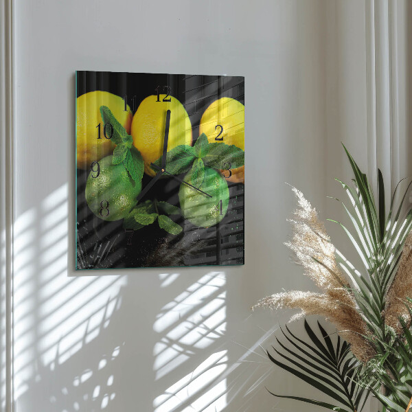 Orologio quadrato limoni