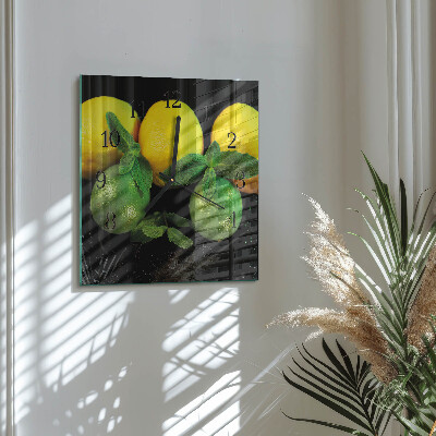 Orologio quadrato limoni