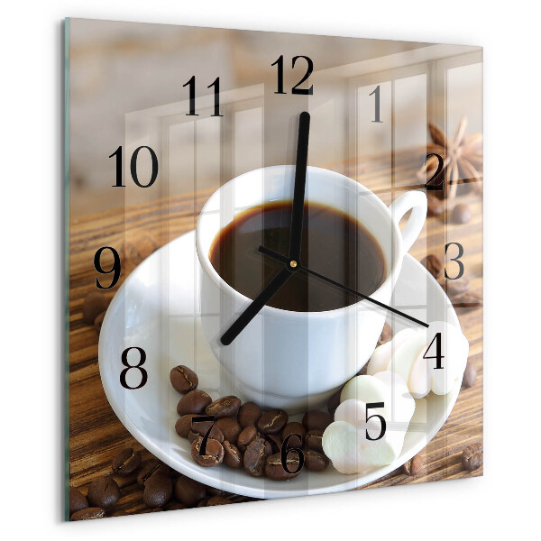 Orologio quadrato Caffè