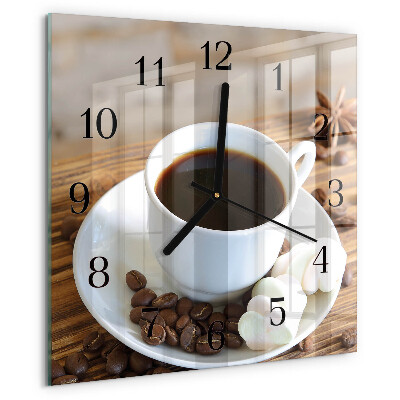 Orologio quadrato Caffè
