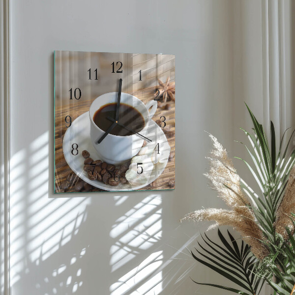 Orologio quadrato Caffè