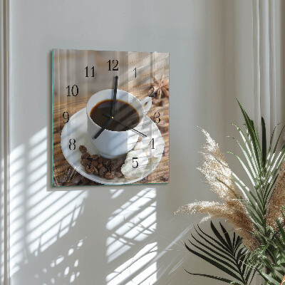 Orologio quadrato Caffè