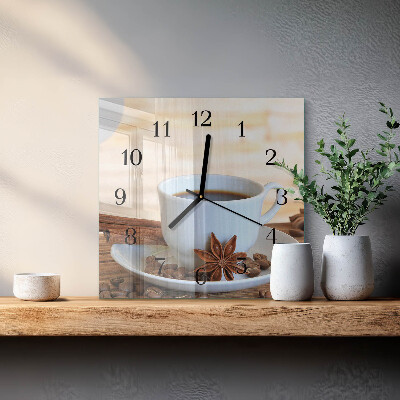 Orologio quadrato Caffè