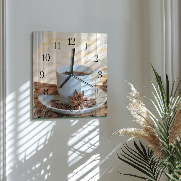 Orologio quadrato Caffè