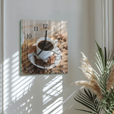 Orologio quadrato Caffè
