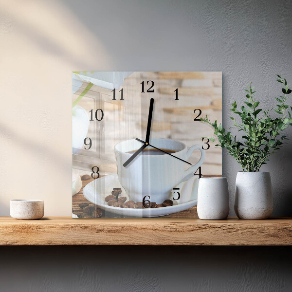 Orologio quadrato Caffè
