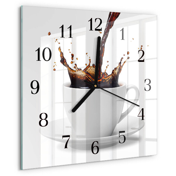 Orologio quadrato Caffè