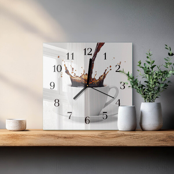 Orologio quadrato Caffè