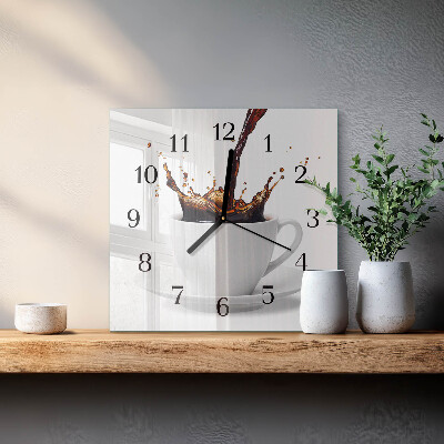Orologio quadrato Caffè