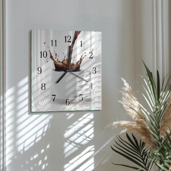 Orologio quadrato Caffè