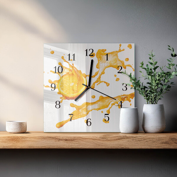 Orologio quadrato Succo d'arancia