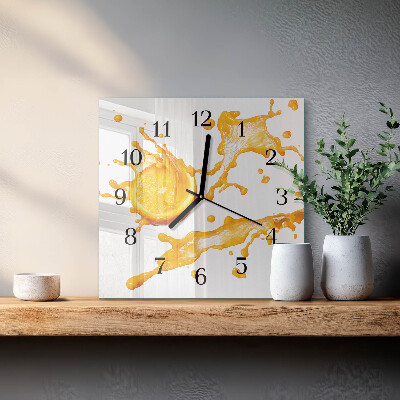 Orologio quadrato Succo d'arancia