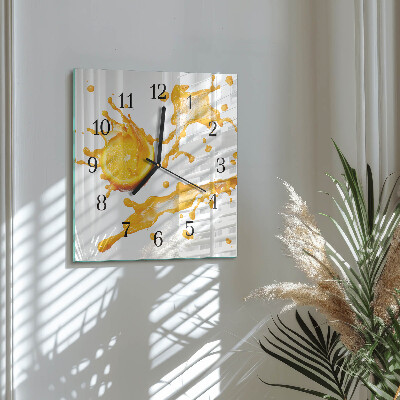 Orologio quadrato Succo d'arancia