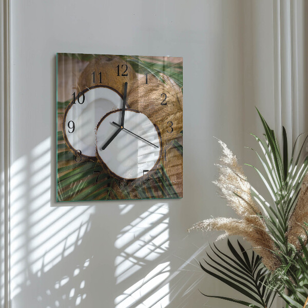 Orologio quadrato Noci di cocco