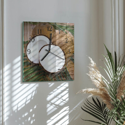 Orologio quadrato Noci di cocco