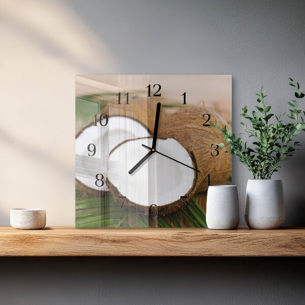 Orologio quadrato Noci di cocco