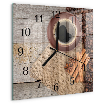 Orologio quadrato chicchi di caffè
