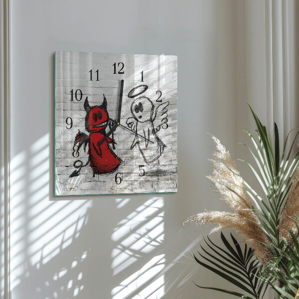 Orologio quadrato Angelo Diavolo
