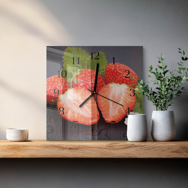 Orologio quadrato Fragole