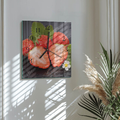 Orologio quadrato Fragole