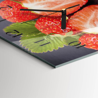 Orologio quadrato Fragole
