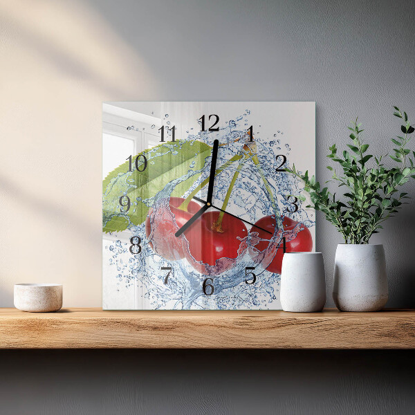 Orologio quadrato Ciliegie